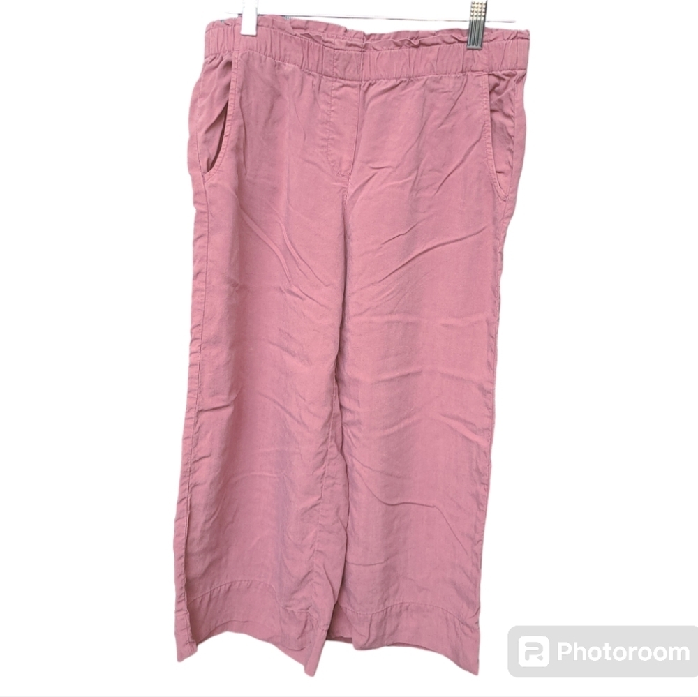 PureJill Tencel Pull On Wide Leg Cropped Pants Size XSP J. Jill Capris